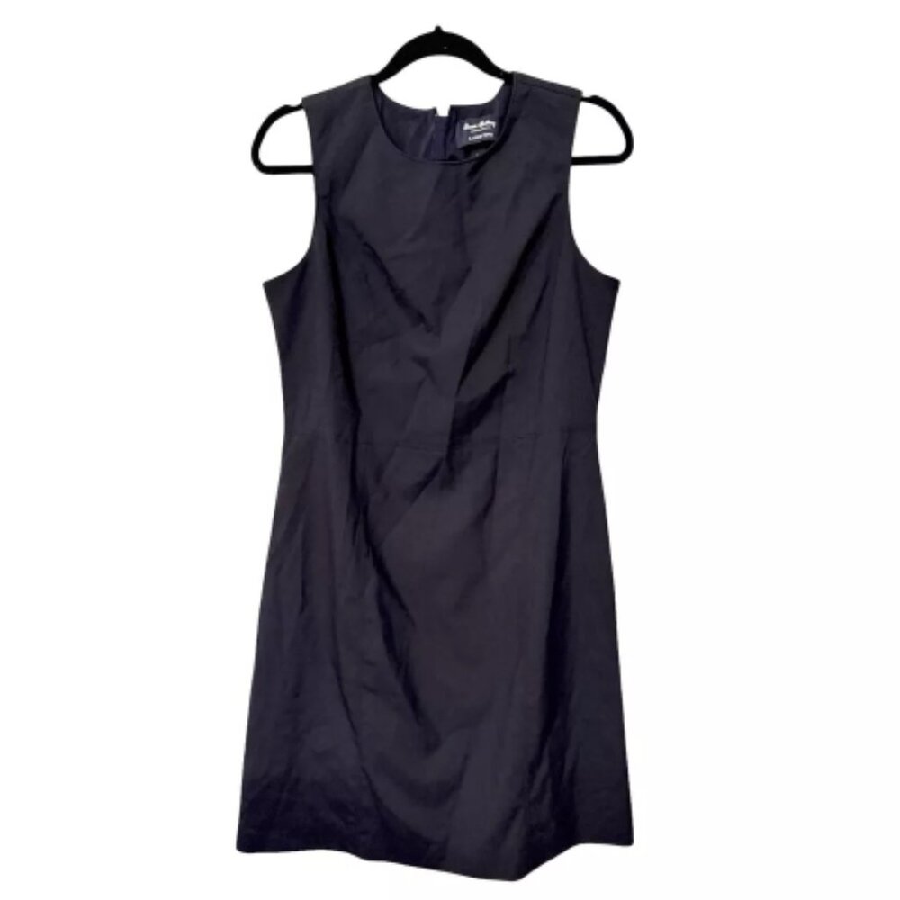 Lands End Women's Sleeveless Sheath Dress Classic Lined Navy Size 10 Formal Work